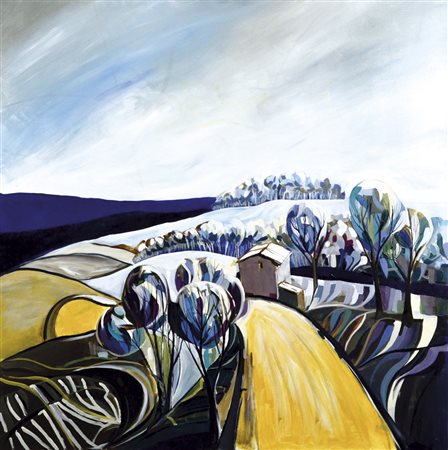 DE FLORIO FRANCESCO Taranto 1954 Veduta di San Pietro di Feletto 2014 olio su...