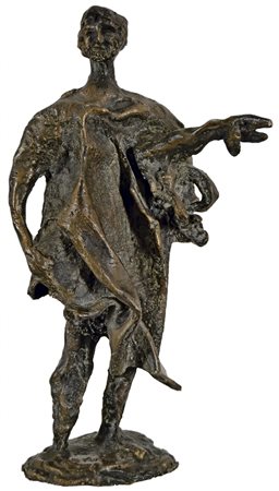 MURER AUGUSTO Falcade 1922 - Padova 1985 Pastore 1972 scultura in bronzo es....