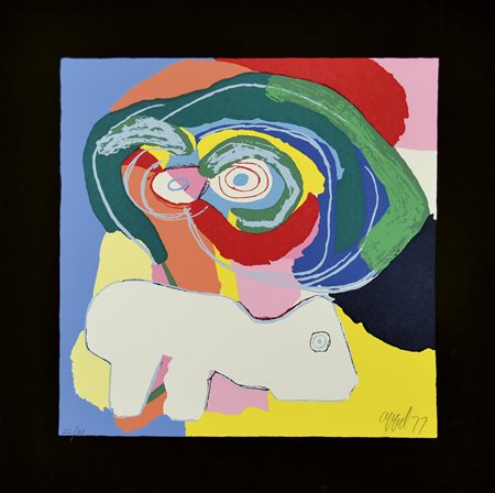 APPEL KAREL Amsterdam 1921 - Zurigo 2006 senza titolo 1977 serigrafia es....