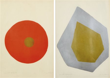 FONTANA LUCIO Santa Fe' 1899 - Varese 1968 Concetto spaziale 1951 lotto di 2...