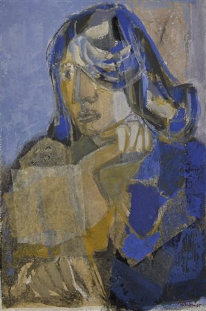 SENESI LUIGI Pergine 1938 - 1978 Figura femminile 1965 tecnica mista e...