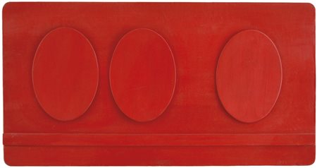 PIEMONTI LORENZO Milano 1935 Due ovali rossi più uno (in tre nel rosso) 1966...