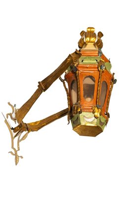  
Lanterna da parete italiana Venezia, XIX secolo
 Altezza x larghezza: 60 x 43 cm.