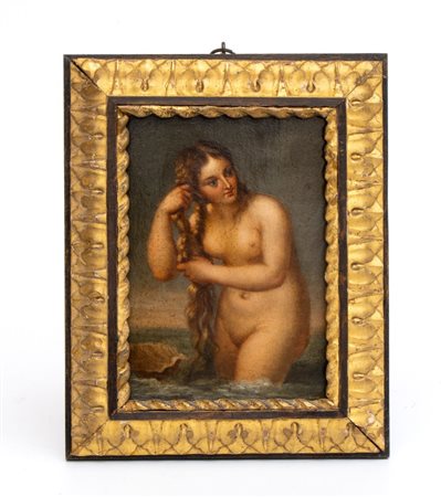  
Dipinto olio su tavola Venere XIX secolo
Olio su tavola Altezza x larghezza x profondità con cornice: 25 x 20 x 3 cm. Altezza x larghezza tela: 18 x 13 cm.