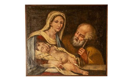 
Sacra Famiglia Scuola italiana del XVIII secolo
Olio su tela Altezza x larghezza x profondità: 66,5 x 75,5 x 3 cm.