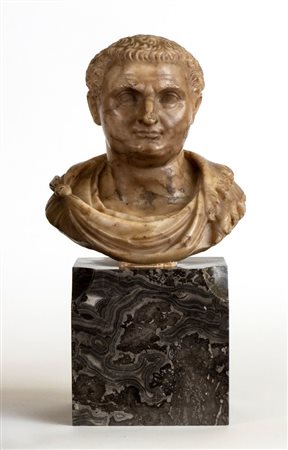  
Busto in marmo giallo antico Roma, primo quarto del XVIII secolo
 Altezza x larghezza x profondità: 37 x 21 x 12 cm.