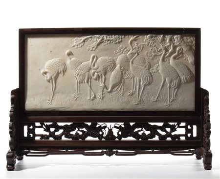 Bassorilievo in marmo - Cina, XIX secolo