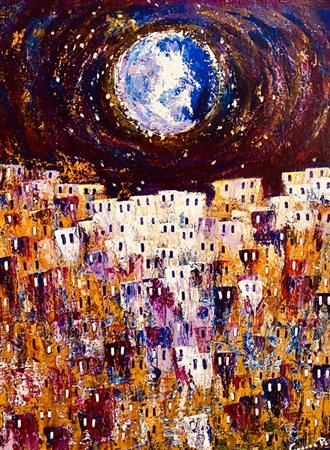 PAPICCIO CESARE Campobasso (Vr) Pianeta abitabile 2024 Acrilico su tela...