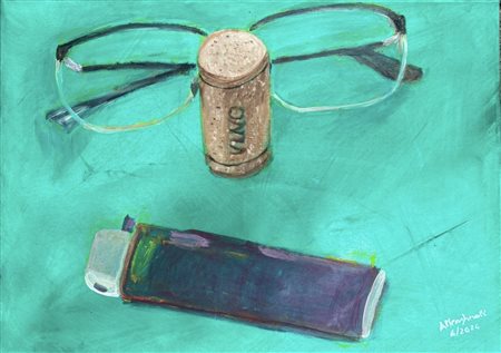 MENGHEVOLI ALDO Alessandria (ALESSANDRIA) Tranche de vie 2024 Acrilico su...