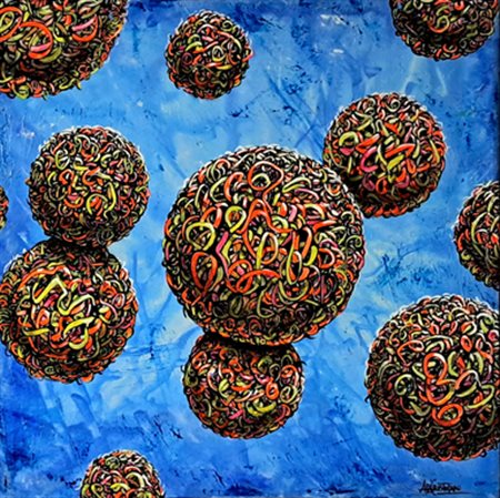 DI CRISTOFARO ANTONELLA Chieti (Chieti) 1972 Bolle di matassa 2015 Acrilico a...