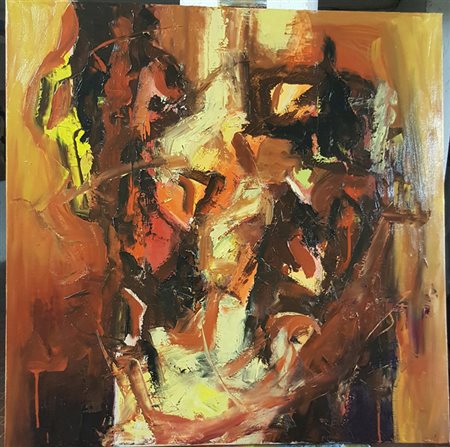 PILONI EMANUELA RHO (MILANO) 1977 Face Olio pennello spatola su tela...