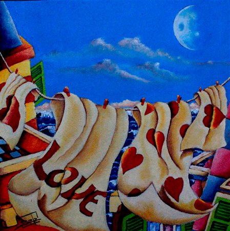 SALA ALESSANDRO genova (Liguria) 1958 "Love Collection Nr. 13" 2023 olio e...