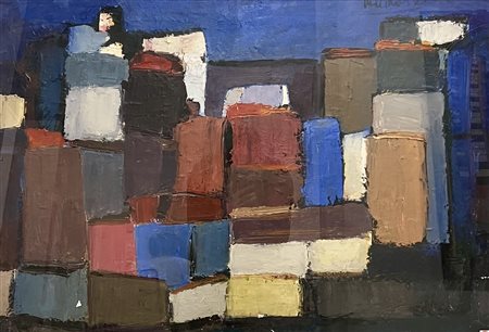 DE SANTIS MARIO Civitavecchia (RO) 1921 Paesaggio 1960 Olio su tela...