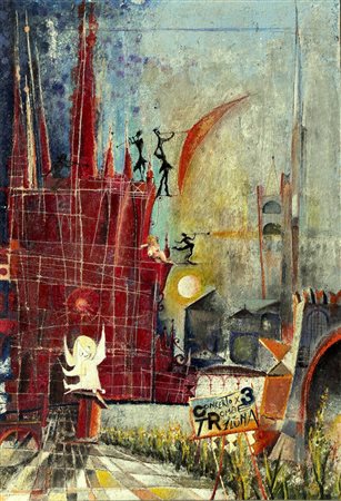 SERRAVALLI GIAN LUIGI Ferrara (MI) 1949 Concerto per 3 trombe e una luna 2024...