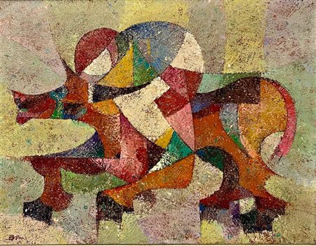 INDECIFRATA FIRMA XXX (XX) 1900 Cavaliere Olio su tela 70,00x90,00 Le forme...