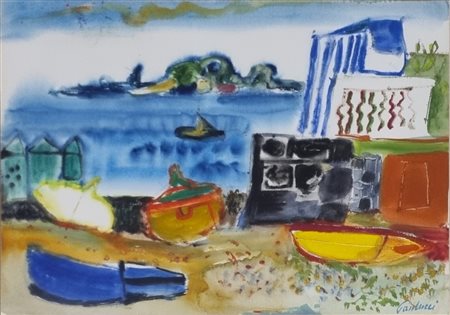 PAOLUCCI ENRICO Genova 1901 - Torino 1999 "Spiaggia"