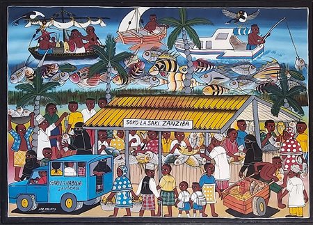 MALIKITA M. MARUS Tanzania 1964 "Mercato del pesce"
