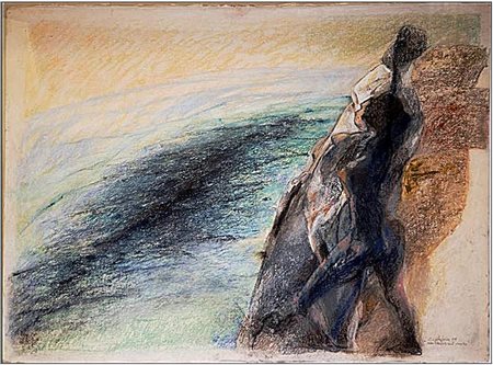 CALABRIA ENNIO Tripoli 1937 - Roma 2024 "Un'ombra sul mare"