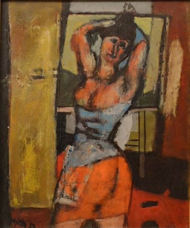 PAJETTA GUIDO Monza 1898 - Milano 1987 "Donna che si esibisce"