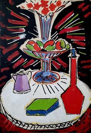 MONACHESI SANTE Macerata 1910 - Roma 1991 "Natura morta"