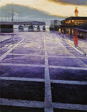 FRISONI DAVIDE Rimini 1965 "Sunset to the harbor"