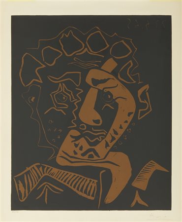 PICASSO PABLO (1881 - 1973) - TETE D'HISTRION (LE DANSEUR).