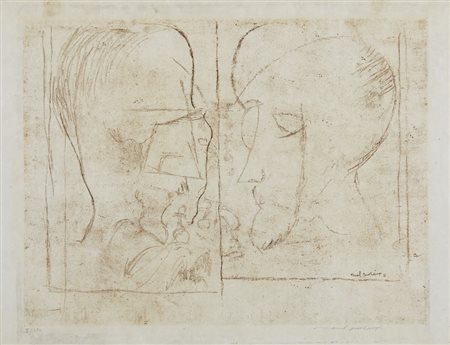 DUCHAMP MARCEL (1887 - 1968) - ETUADE POUR LES JOUEURS D'ECHECS.