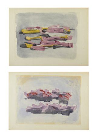 FAUTRIER JEAN (1898 - 1964) - LOTTO COMPOSTO DA N. 2 FOGLI. PAYSAGE e ROCHERS.