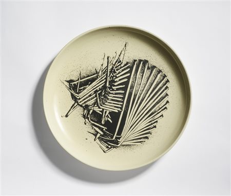 SCANAVINO EMILIO (1922 - 1986) - SENZA TITOLO (PIATTO BIANCO).