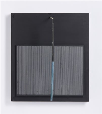 SOTO JESUS RAFAEL (1923 - 2005) - INCLINE' BLEU ET NOIR.