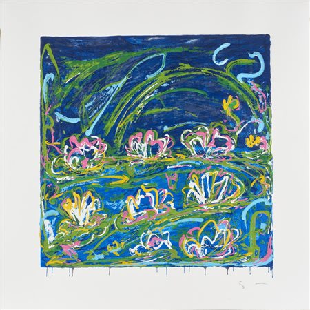 SCHIFANO MARIO (1934 - 1998) - GIGLI D'ACQUA.