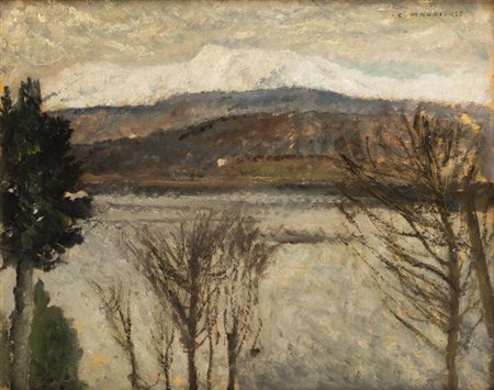 CESARE MAGGI<BR>Roma 1881 - 1961 Torino<BR>"Lago di Avigliana", 1925
