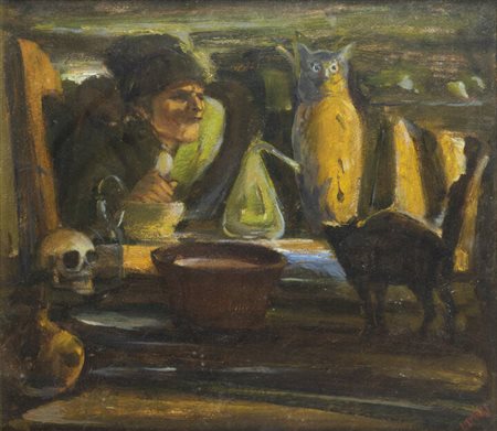 ITALO MUS<BR>Chatillon (AO) 1892 - 1967 St.Vincent (AO)<BR>"La casa della strega"