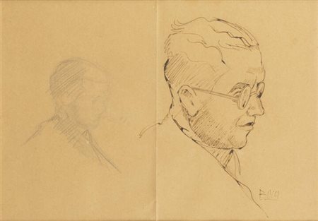 ANSELMO BUCCI<BR>Fossombrone (PS) 1887 - 1955 Monza (MI)<BR>"Ritratto di Lino Pesaro" 1926