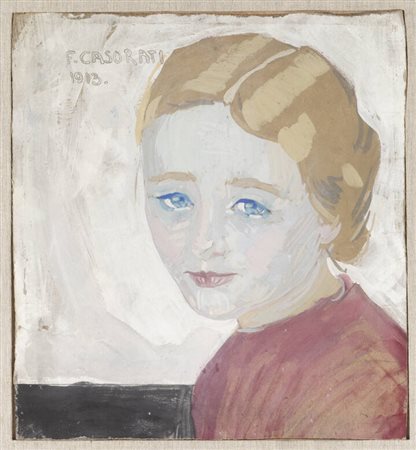 FELICE CASORATI<BR>Novara 1883 - 1963 Torino<BR>"Stellina o bambina" 1913
