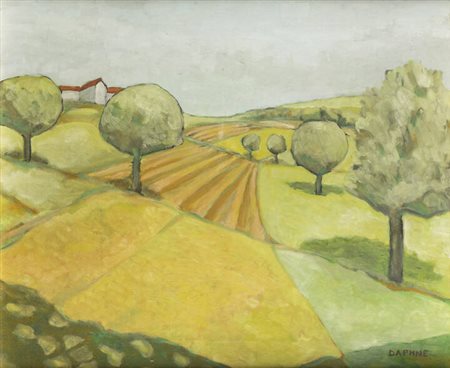 DAPHNE MAUGHAM CASORATI<BR>Londra (Regno Unito) 1897 - 1982 Torino<BR>"Colline di Pavarolo"