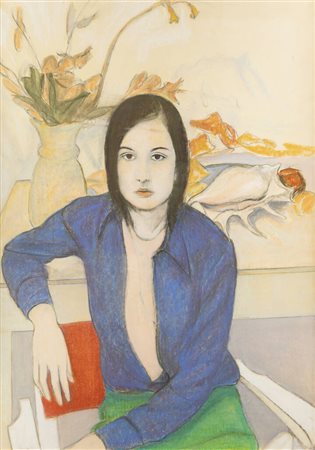 FRANCESCO MENZIO Tempio Pausania (SS) 1899 - 1979 Torino "Ritratto femminile"