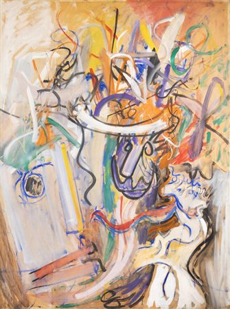 TANCREDI (Parmeggiani)<BR>Feltre (BL) 1927 - 1964 Roma<BR>"Il mostro che lecca la statua" (1959-1960)