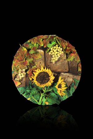 PIERO GILARDI<BR>Torino 1942-2023<BR>"Girasoli e uva" 2003