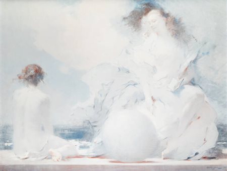 OTTAVIO MAZZONIS<BR>Torino 1921 - 2010<BR>"Confidenze e contemplazione" 1982