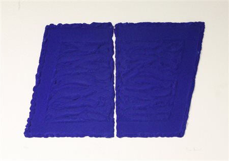 Pino Pinelli Catania 1938 Senza titolo Serigrafia materica su tavola 60x80