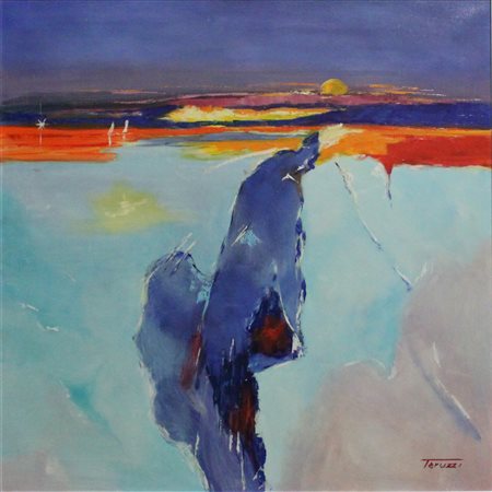 Fausto Teruzzi Monza 1958 Senza titolo Acrilico su Tela 70x70