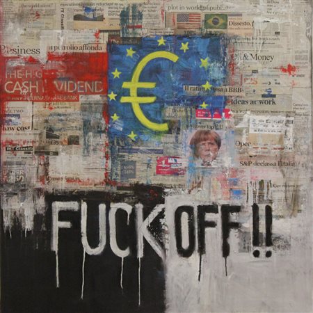 Paolo CHIAPETTO Palermo 1952 Viva L'Europa 2014 Tecnica mista e collage su...