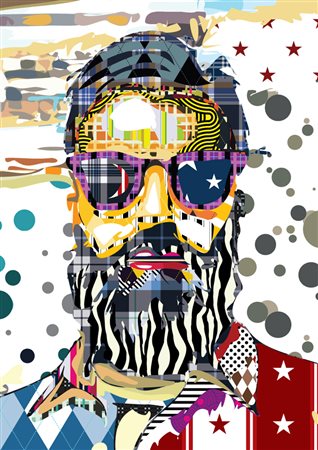 Francesco Messina Catania 1979 Deconstructing beard 2014 Digitale 100x70...