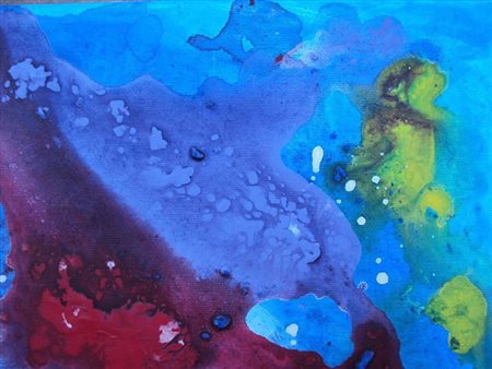 Luigia Scardino Nicosia 1964 FONDALI acrilico acquerellato su tela 25x30x15...