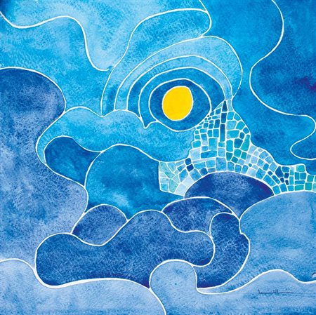 Leila Mariani San Donato Milanese 1970 Very sea Acquarello su carta 24x24...