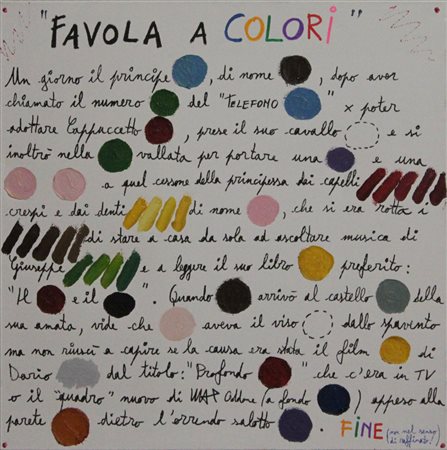 Max Oddone Alessandria 1974 Favola a colori 2007 mista su tela 40x40