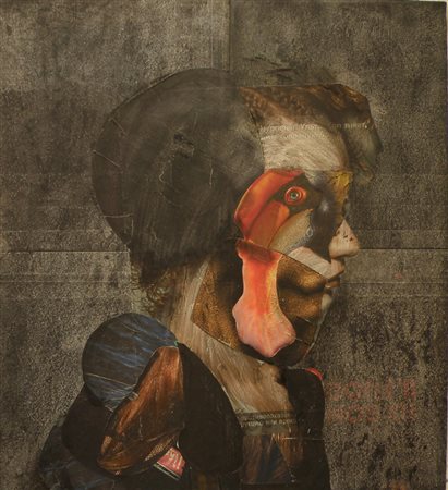 Francesco Zorzella Legnago 1982 Studio per signora 2015 Olio e collage su...