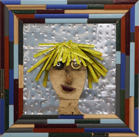 Lele De Bonis torino 1980 La moglie del corniciaio Tecnica mista estroflessa...