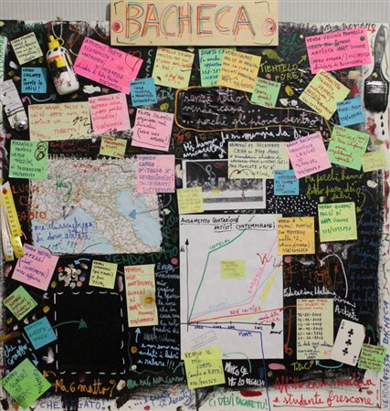 Max Oddone Alessandria 1974 Bacheca 2006 mista su tela 85x80x7